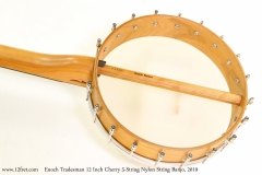 Enoch Tradesman 12 Inch Cherry 5-String Nylon String Banjo, 2019 Back View