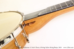 Enoch Tradesman 12 Inch Cherry 5-String Nylon String Banjo, 2019 Heel View