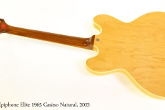 Epiphone Elite 1965 Casino Natural, 2003 Full Rear View