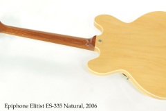 Epiphone Elitist ES-335 Natural, 2006 Full Rear View