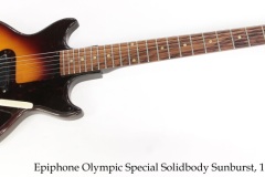 Epiphone Olympic Special Solidbody Sunburst, 1963 Full Front View