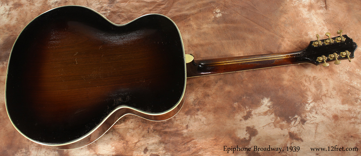 Epiphone Broadway Archtop 1939 full rear view