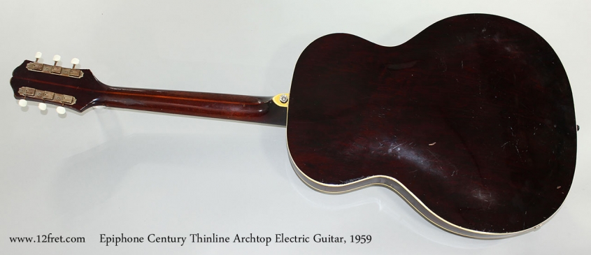 Epiphone Century Thinline Archtop Electric Guitar, 1959 Full Rear View