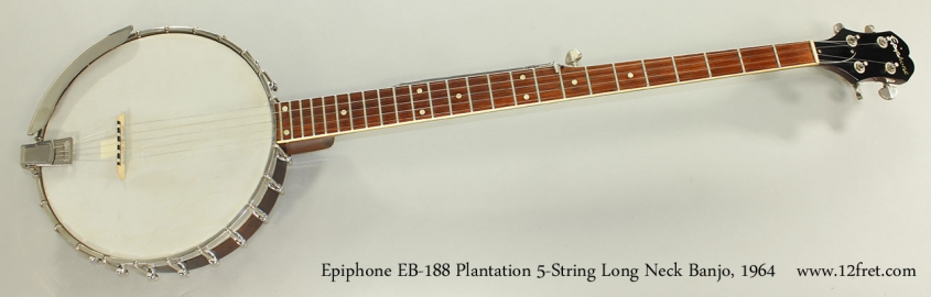 Epiphone EB-188 Plantation 5-String Long Neck Banjo, 1964 Full Front View