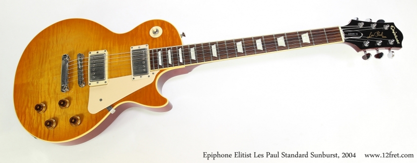 Epiphone Elitist Les Paul Standard Sunburst, 2004  Full Front View