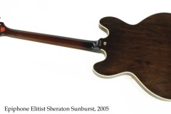 Epiphone Elitist Sheraton Sunburst, 2005 Full Rear View