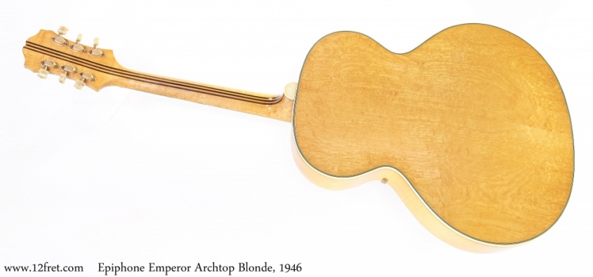 Epiphone Emperor Archtop Blonde, 1946 Full Rear View