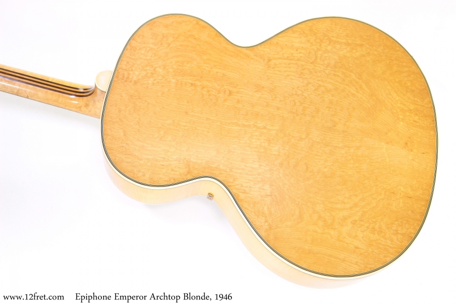 Epiphone Emperor Archtop Blonde, 1946 Back View