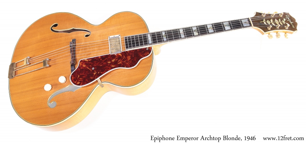 Epiphone Emperor Archtop Blonde, 1946 Full Front View