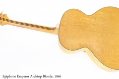 Epiphone Emperor Archtop Blonde, 1946 Full Rear View