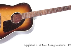 Epiphone FT27 Steel String Sunburst,  1937 Full Front View