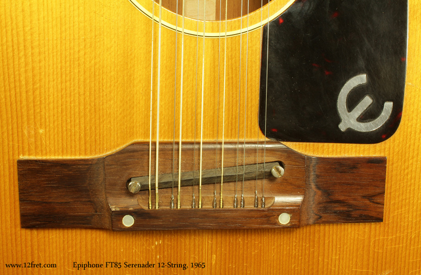 Epiphone F585 Serenader 12-String 1965 bridge