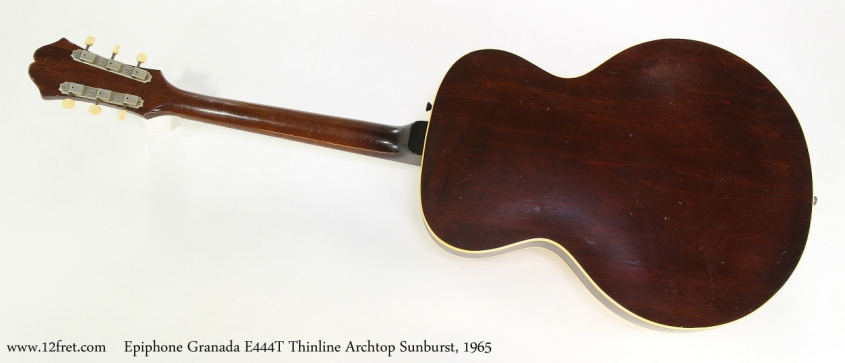 Epiphone Granada E444T Thinline Archtop Sunburst, 1965   Full Rear View