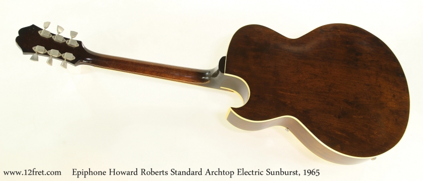 Epiphone Howard Roberts Standard Archtop Electric Sunburst, 1965   Full Rear View