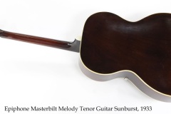 Epiphone Masterbilt Melody Tenor Guitar Sunburst, 1933 Full Rear View