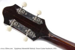 Epiphone Masterbilt Melody Tenor Guitar Sunburst, 1933 Head Rear View