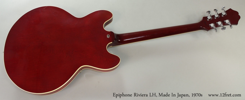 Epiphone Riviera LH, Made In Japan, 1970s Full Rear View