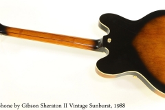 Epiphone by Gibson Sheraton II Vintage Sunburst, 1988 Full Rear View
