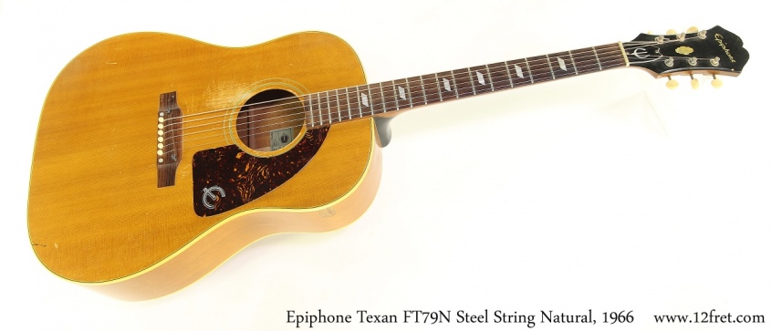 Epiphone Texan FT79N Steel String Natural, 1966 Full Front View