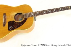 Epiphone Texan FT79N Steel String Natural, 1966 Full Front View