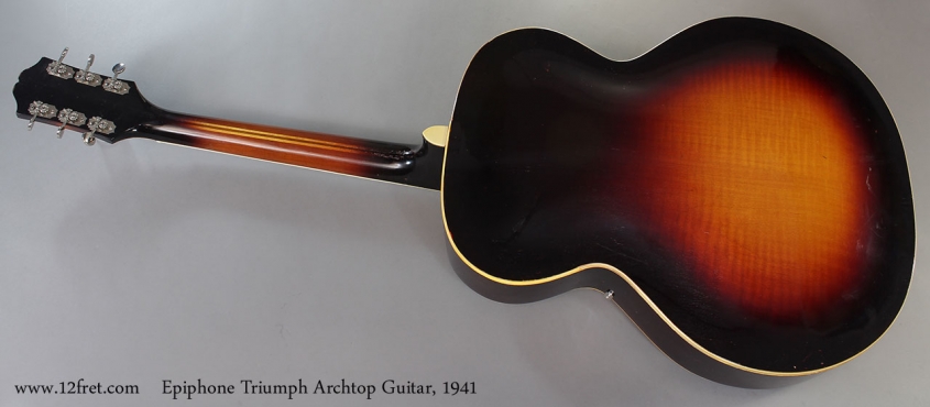 Epiphone Triumph Archtop Guitar, 1941 Full Rear View