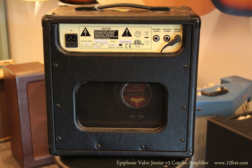 Epiphone Valve Junior v3 Combo Amplifier Full Rear View