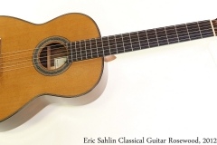 Eric Sahlin Classical Guitar Rosewood, 2012 Full Front View