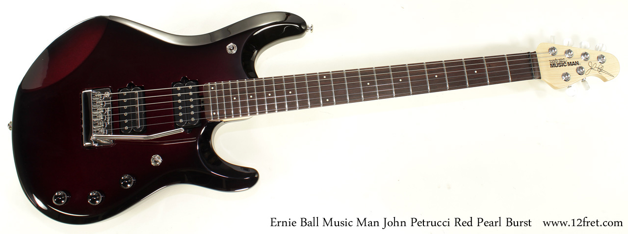 Ernie Ball Music Man John Petrucci Red Pearl Bust full front