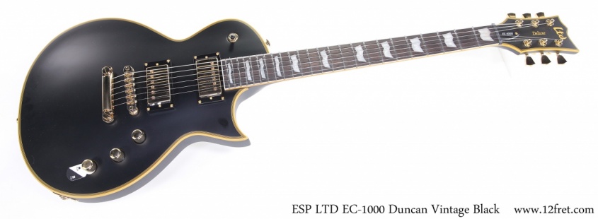 ESP LTD EC-1000 Duncan Vintage Black Full Front View