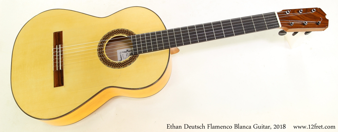 Ethan Deutsch Flamenco Blanca Guitar, 2018   Full Front View