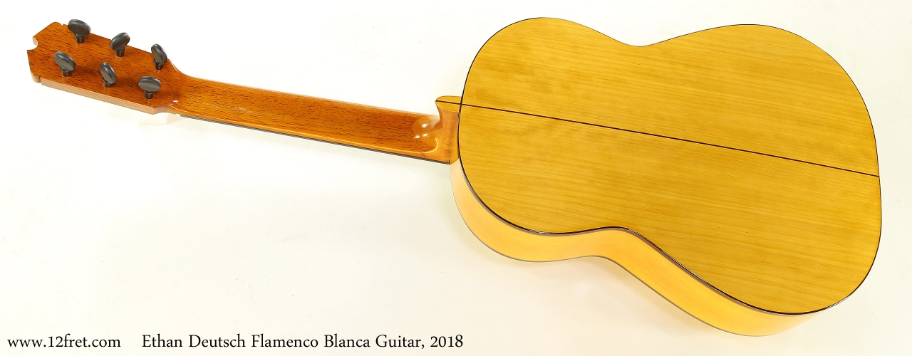 Ethan Deutsch Flamenco Blanca Guitar, 2018   Full Rear View