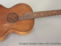 European Acoustic Guitar with Carved Rose, 1920s Full Front View