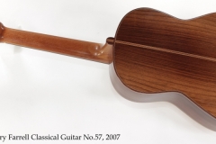 Jerry Farrell Classical Guitar No.57, 2007 Full Rear View