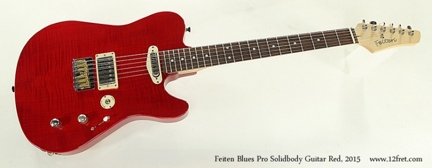 Feiten Blues Pro Solidbody Guitar Red, 2015 Full Front View