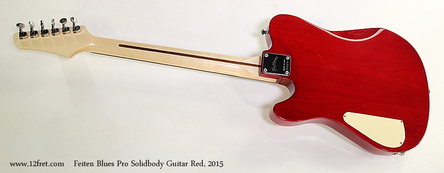 Feiten Blues Pro Solidbody Guitar Red, 2015 Full Rear View