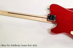 Feiten Blues Pro Solidbody Guitar Red, 2015 Full Rear View