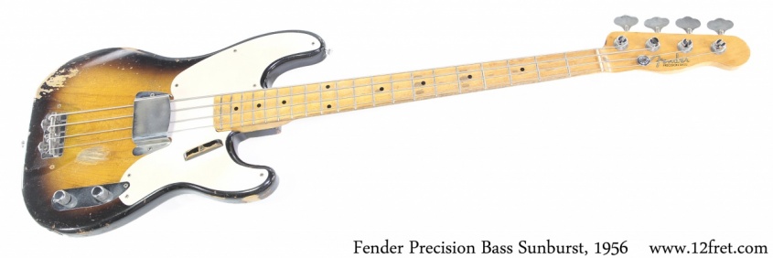 Fender Precision Bass Sunburst, 1956 Full Front View