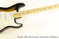 Fender 50th Anniversary Stratocaster Sunburst, 2004  Full Front View