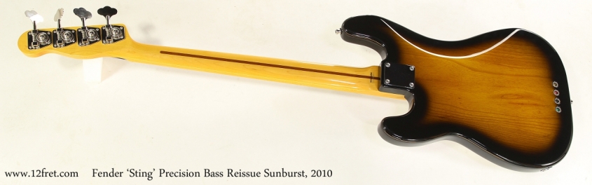 Fender 'Sting' Precision Bass Reissue Sunburst, 2010   Full Rear View