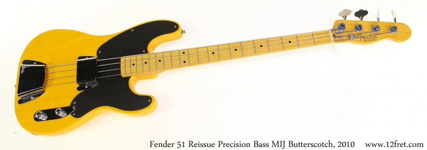 Fender 51 Reissue Precision Bass MIJ Butterscotch, 2010 Full Front View