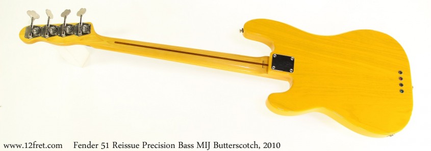 Fender 51 Reissue Precision Bass MIJ Butterscotch, 2010 Full Rear View