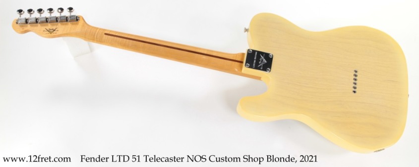 Fender LTD 51 Telecaster NOS Custom Shop Blonde, 2021 Full Rear View