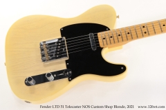 Fender LTD 51 Telecaster NOS Custom Shop Blonde, 2021 Top View
