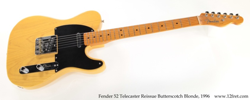 Fender 52 Telecaster Reissue Butterscotch Blonde, 1996 Full Front View