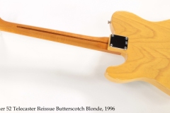 Fender 52 Telecaster Reissue Butterscotch Blonde, 1996 Full Rear View
