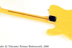 Fender 52 Telecaster Reissue Butterscotch, 2000 Full Rear View