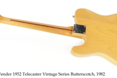 Fender 1952 Telecaster Vintage Series Butterscotch, 1982 Full Rear View