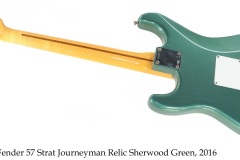 Fender 57 Strat Journeyman Relic Sherwood Green, 2016 Full Rear View