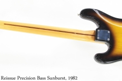 Fender 57 Reissue Precision Bass Sunburst, 1982 Full Rear View