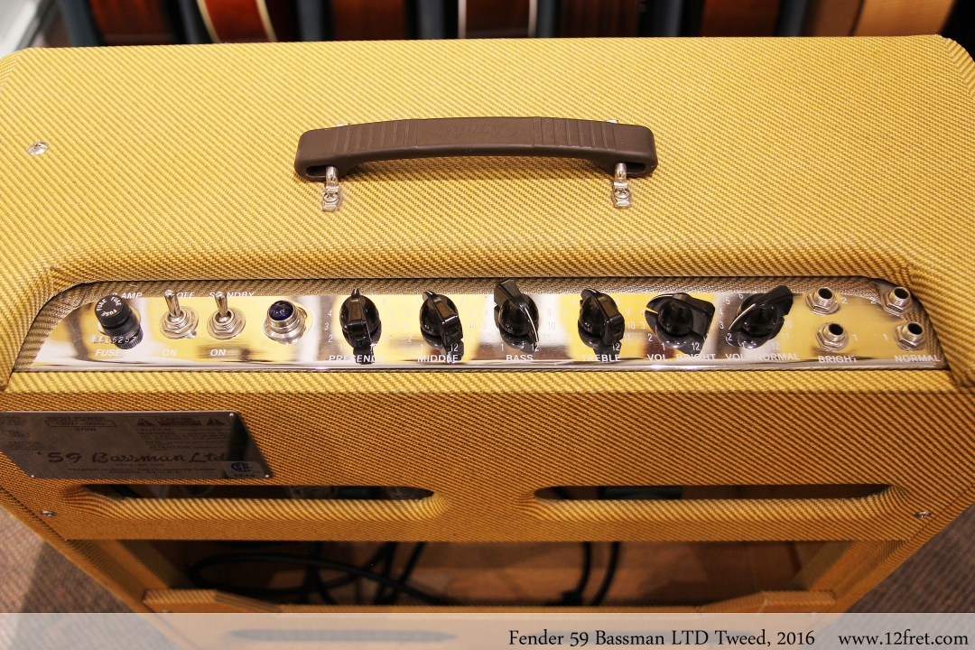 Fender 59 Bassman LTD Tweed, 2016 Controls View